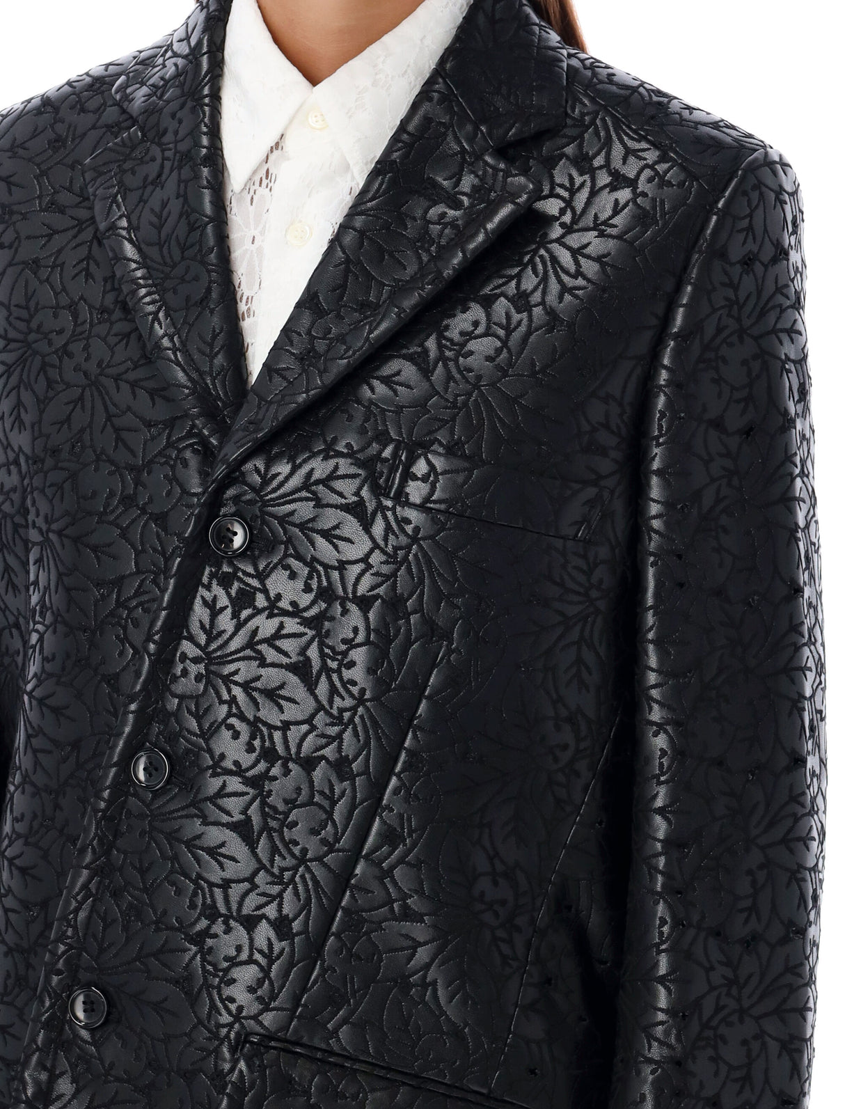 COMME DES GARÇONS Tailored Floral Embossed Blazer - Size S