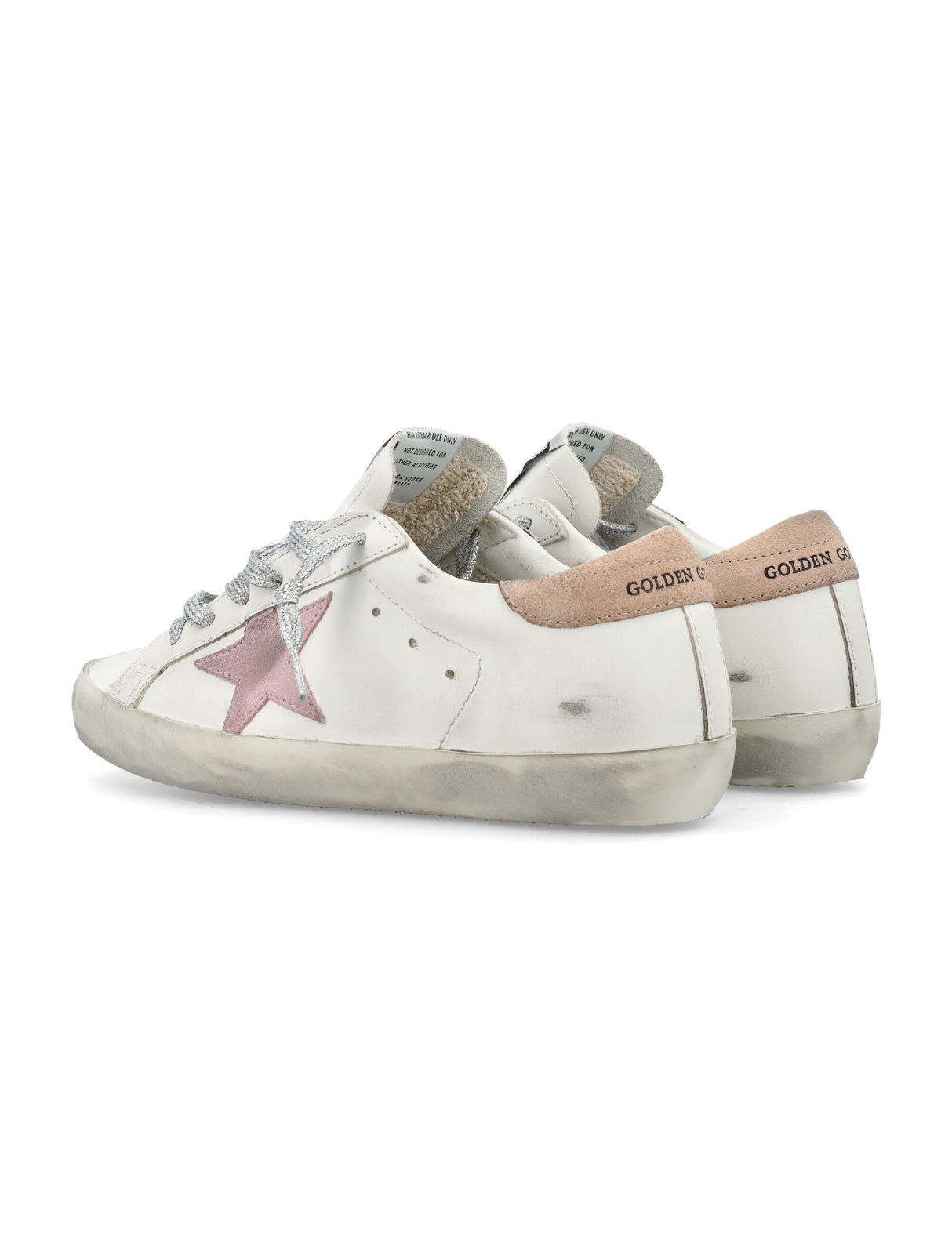 GOLDEN GOOSE Chic Stardust Sneakers in White and Pink