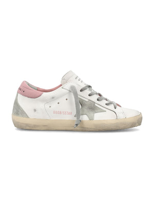 GOLDEN GOOSE Superstar Classic Low-Top Sneakers in White Ice & Light Pink