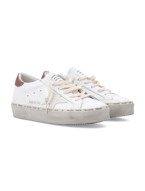 GOLDEN GOOSE Hi Star Distressed Leather Sneakers