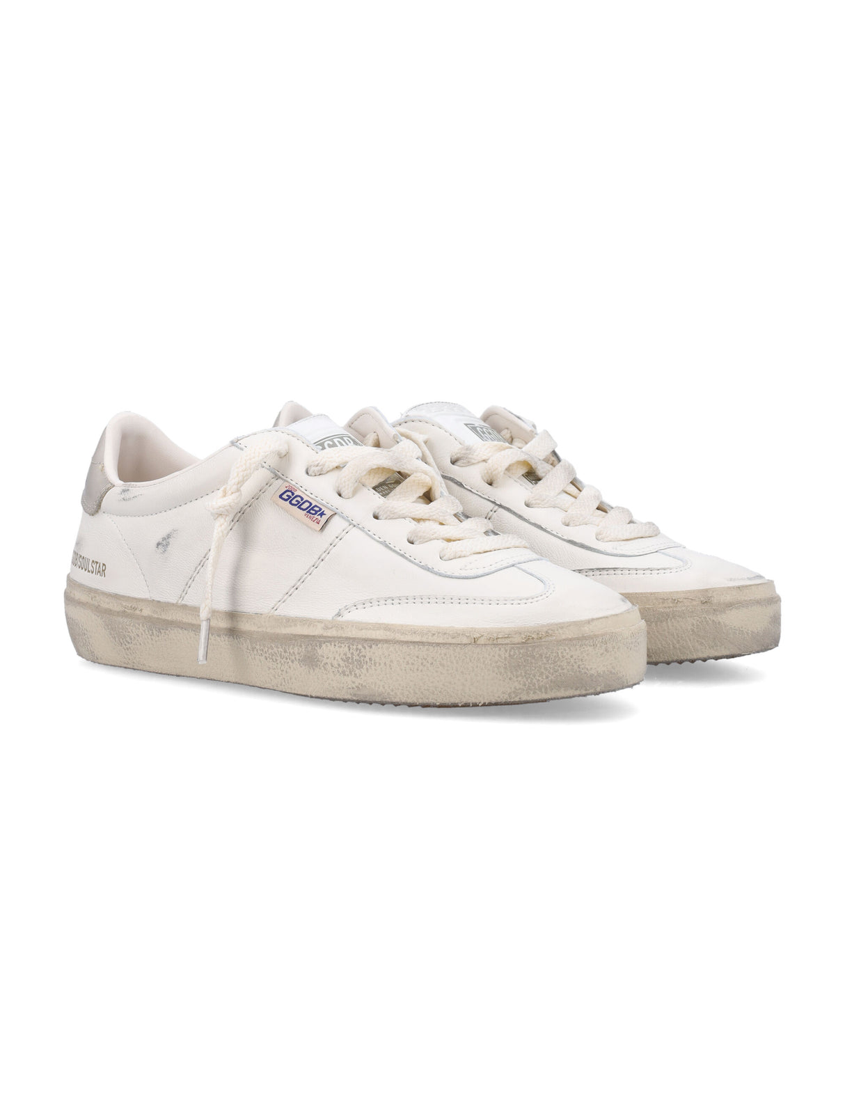 GOLDEN GOOSE Soul Star Distressed White Sneakers