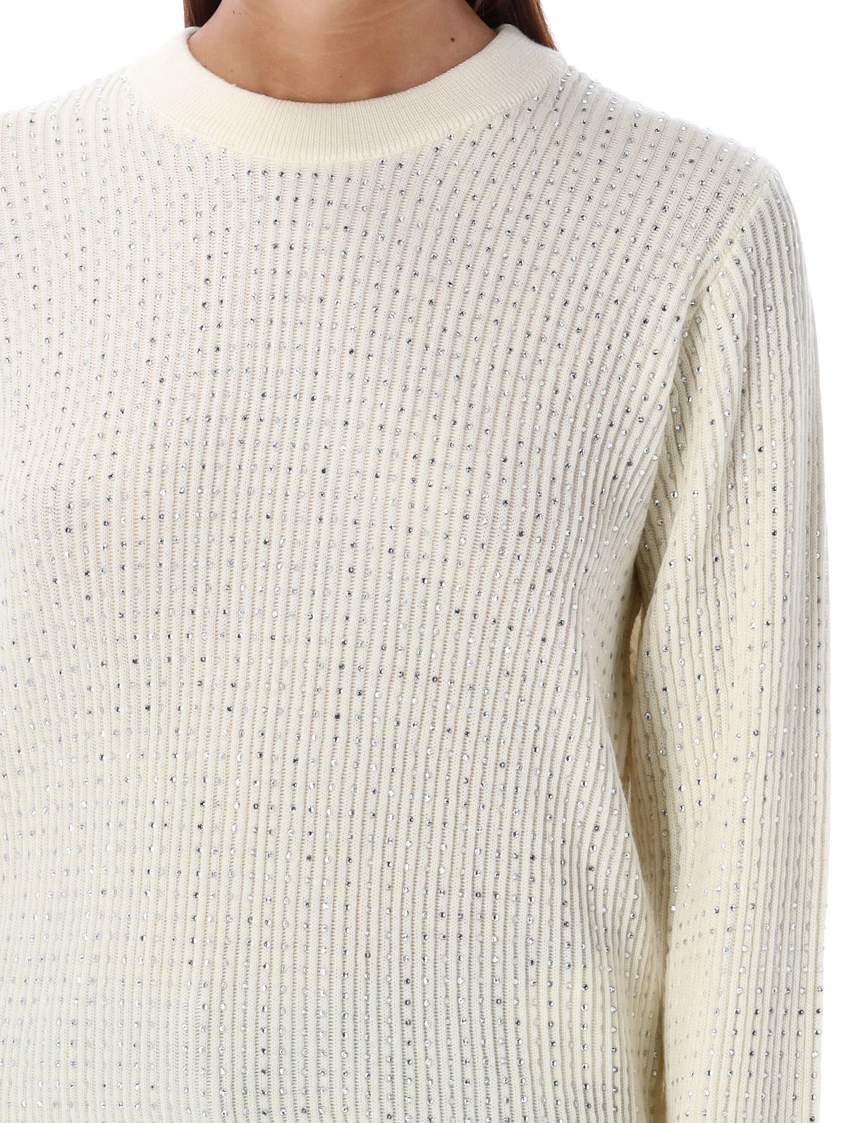 GOLDEN GOOSE Crystal Embellished Knit Sweater