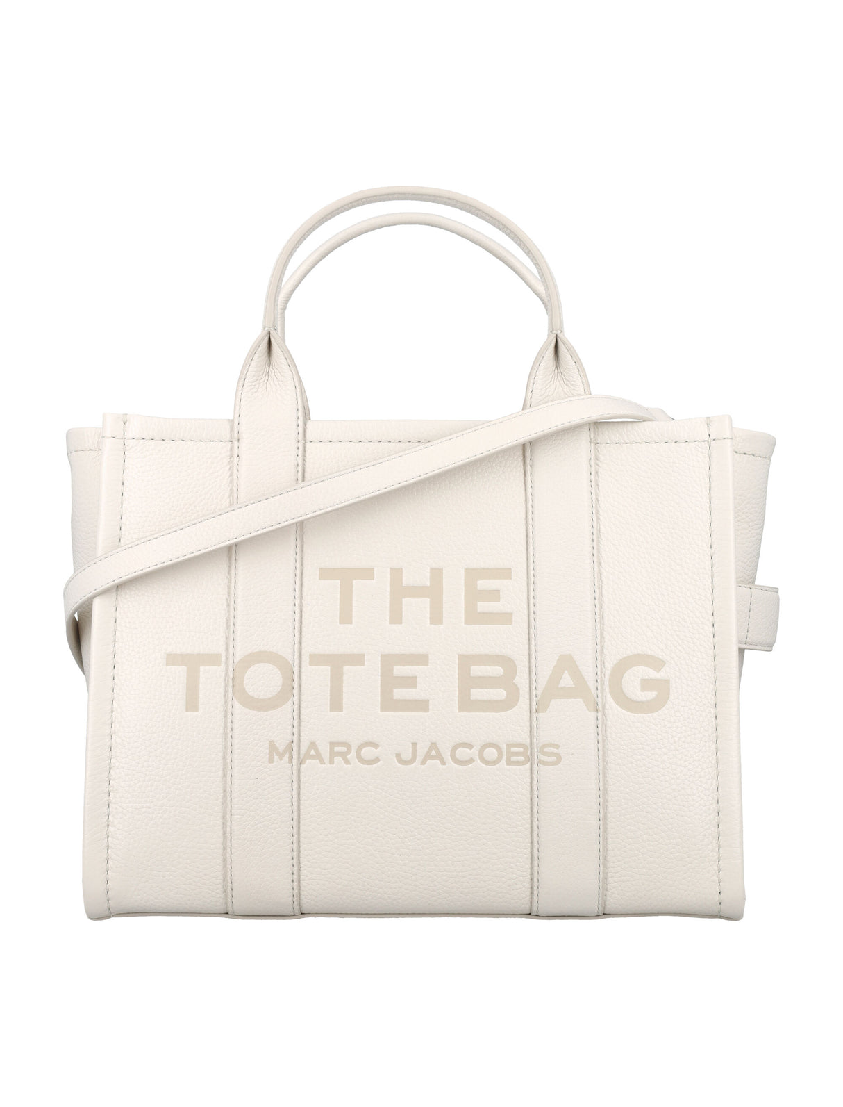 MARC JACOBS Elegant Leather Medium Tote with Detachable Strap