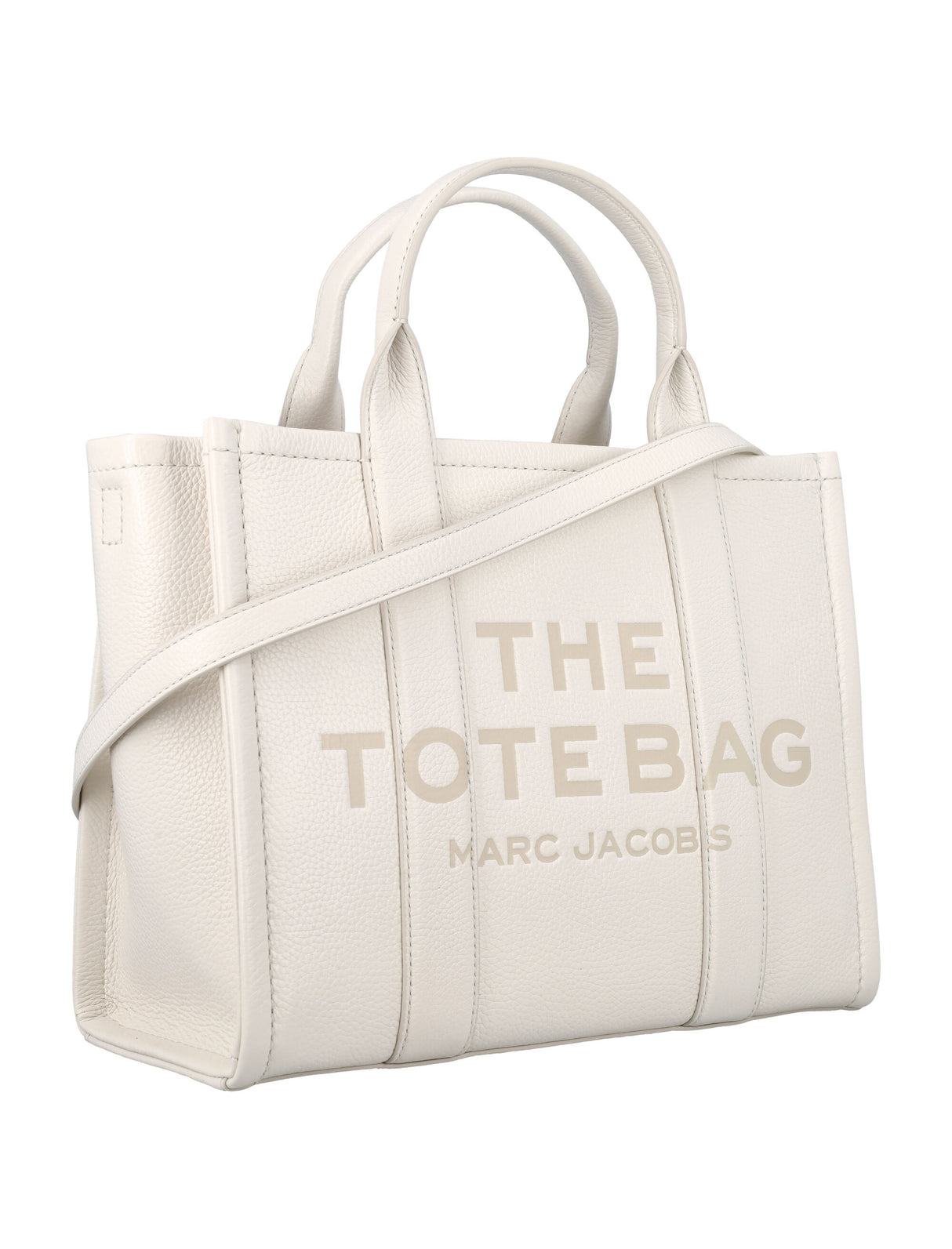 MARC JACOBS Elegant Leather Medium Tote with Detachable Strap