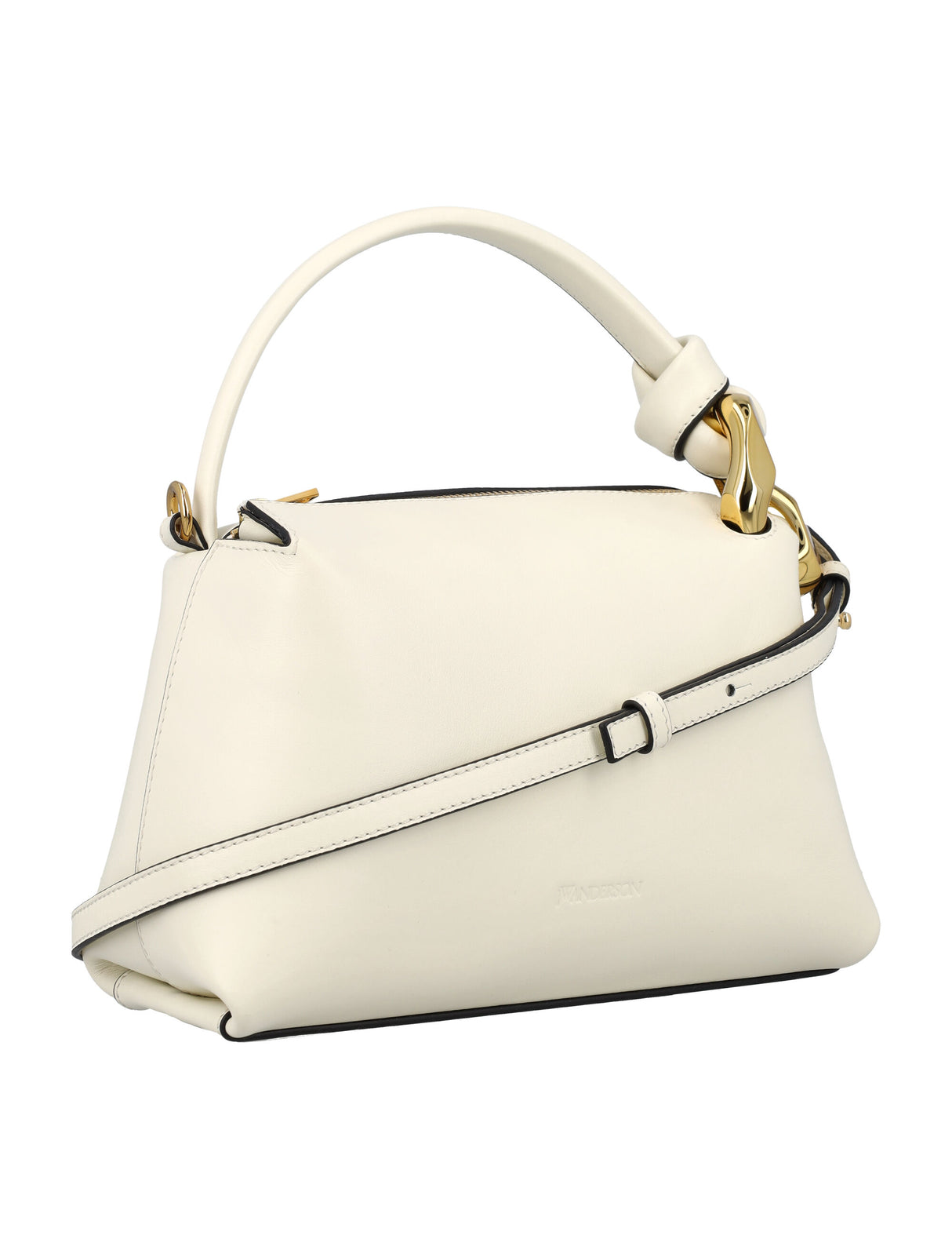 JW ANDERSON Corner Mini Handbag in Off-White Leather