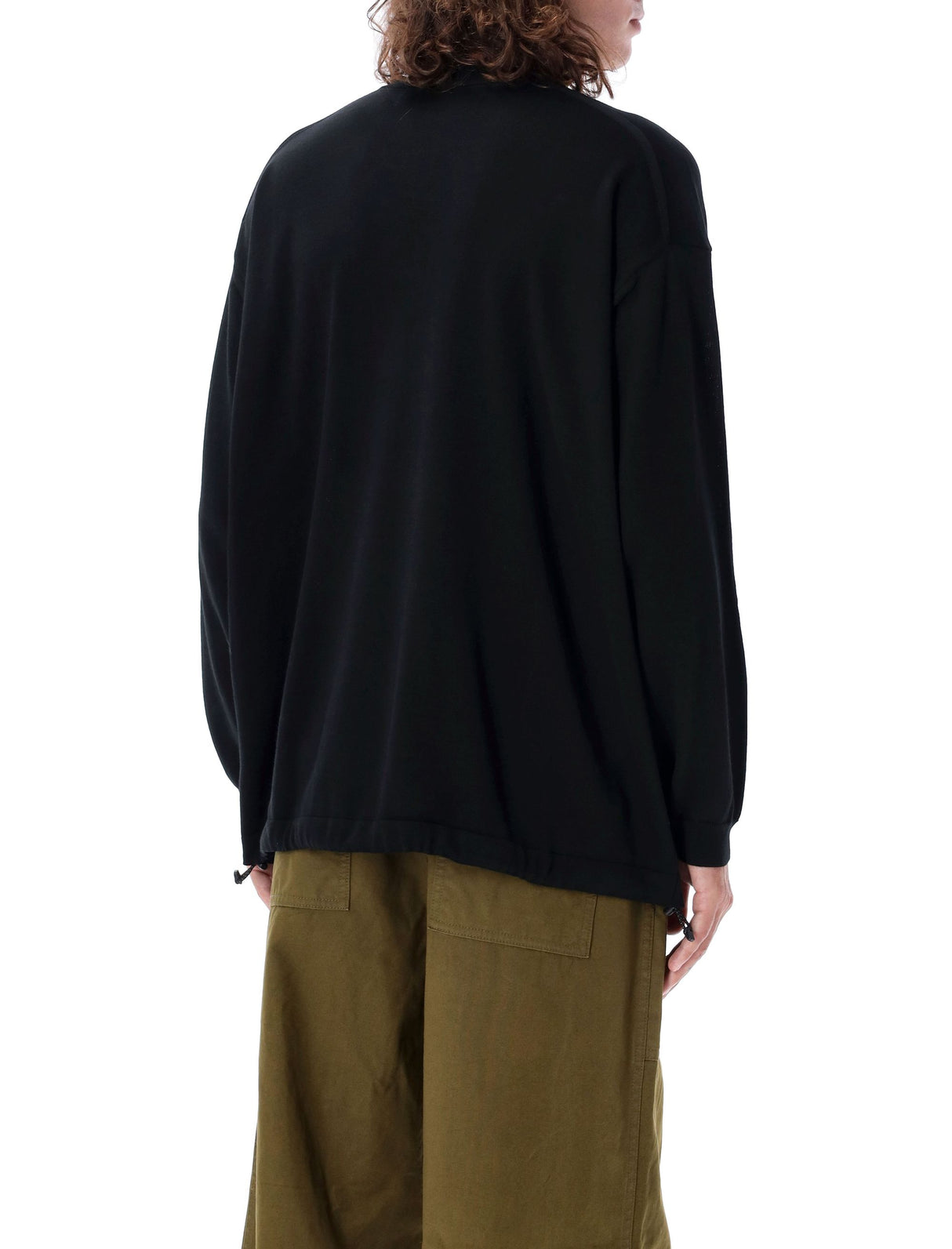 COMME DES GARÇONS HOMME PLUS Relaxed Fit Knit Crewneck with Adjustable Hem - Size L