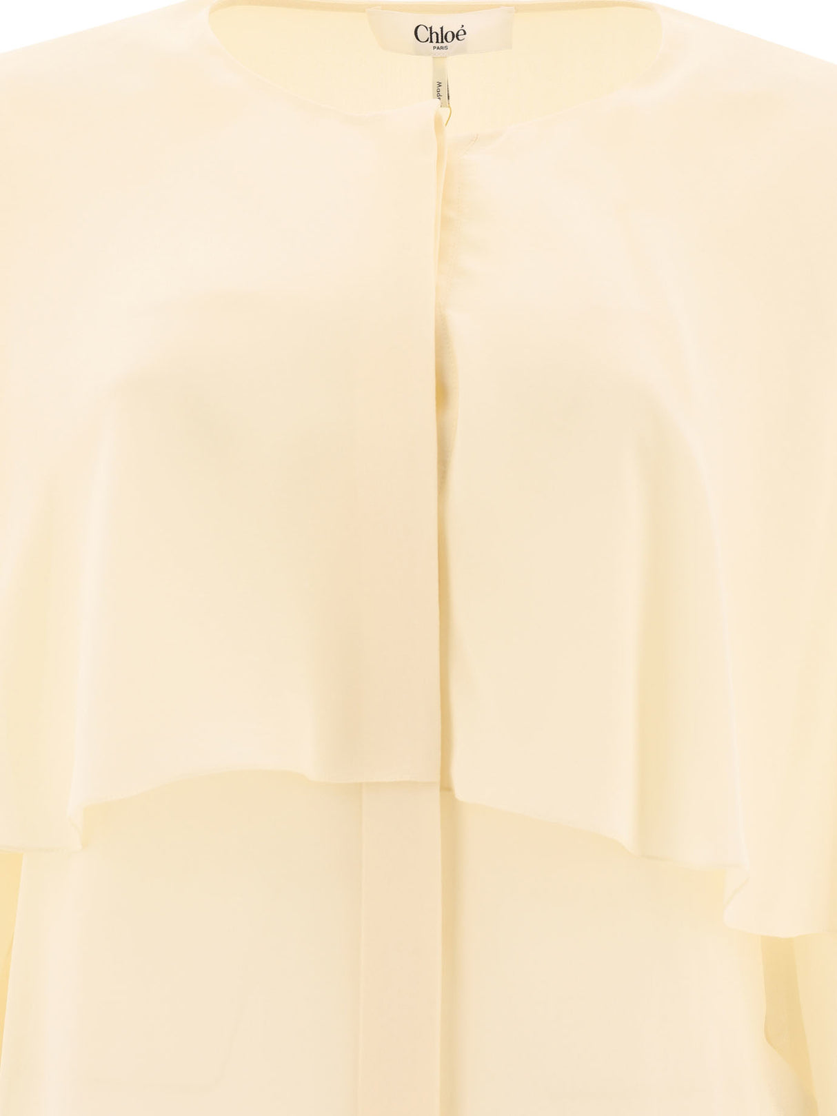 CHLOÉ Elegant Silk Georgette Blouse with Long Sleeves