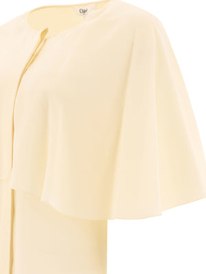 CHLOÉ Elegant Silk Georgette Blouse with Long Sleeves