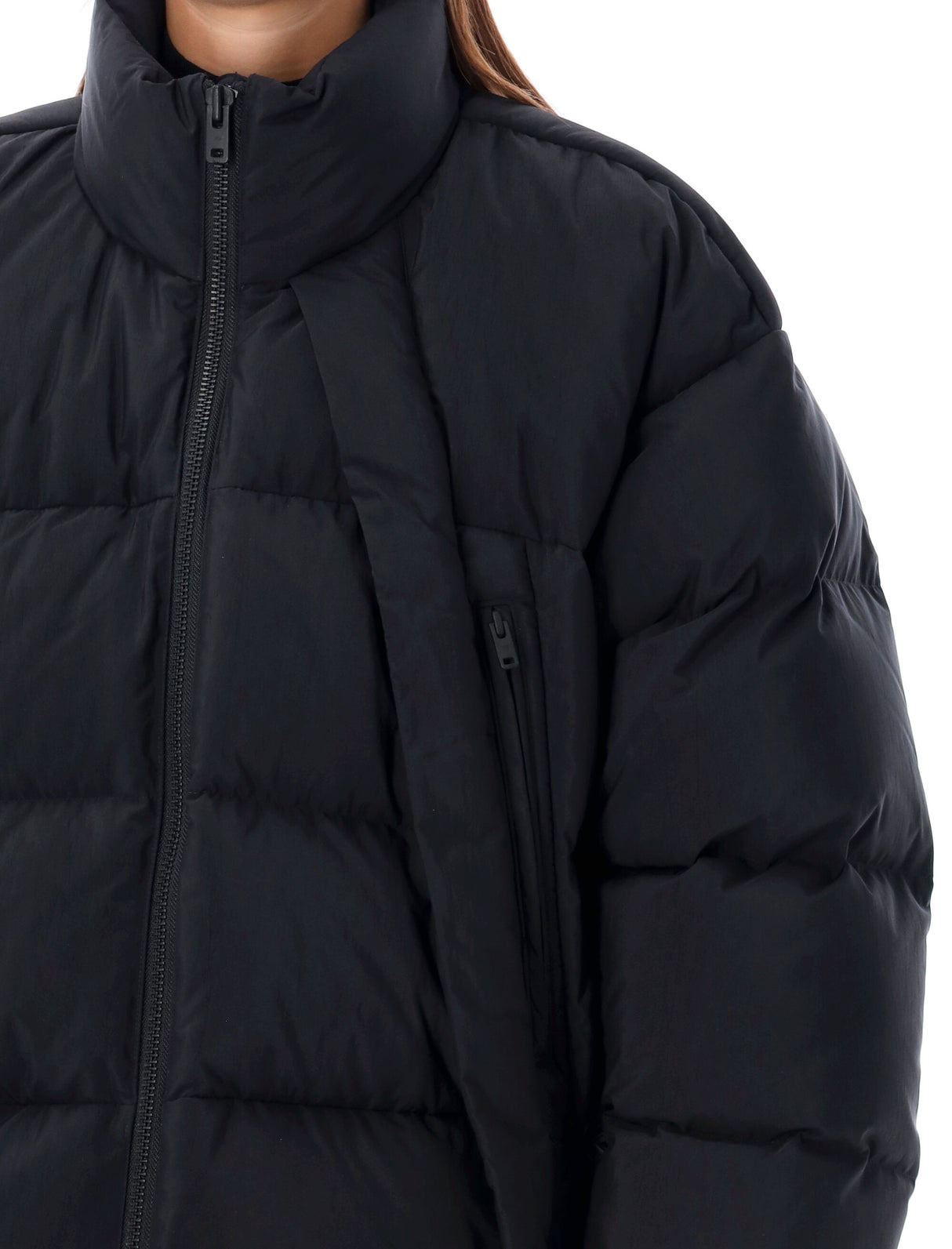 Y-3 Women's Relaxed Fit Puffer Jacket with Adjustable Hood