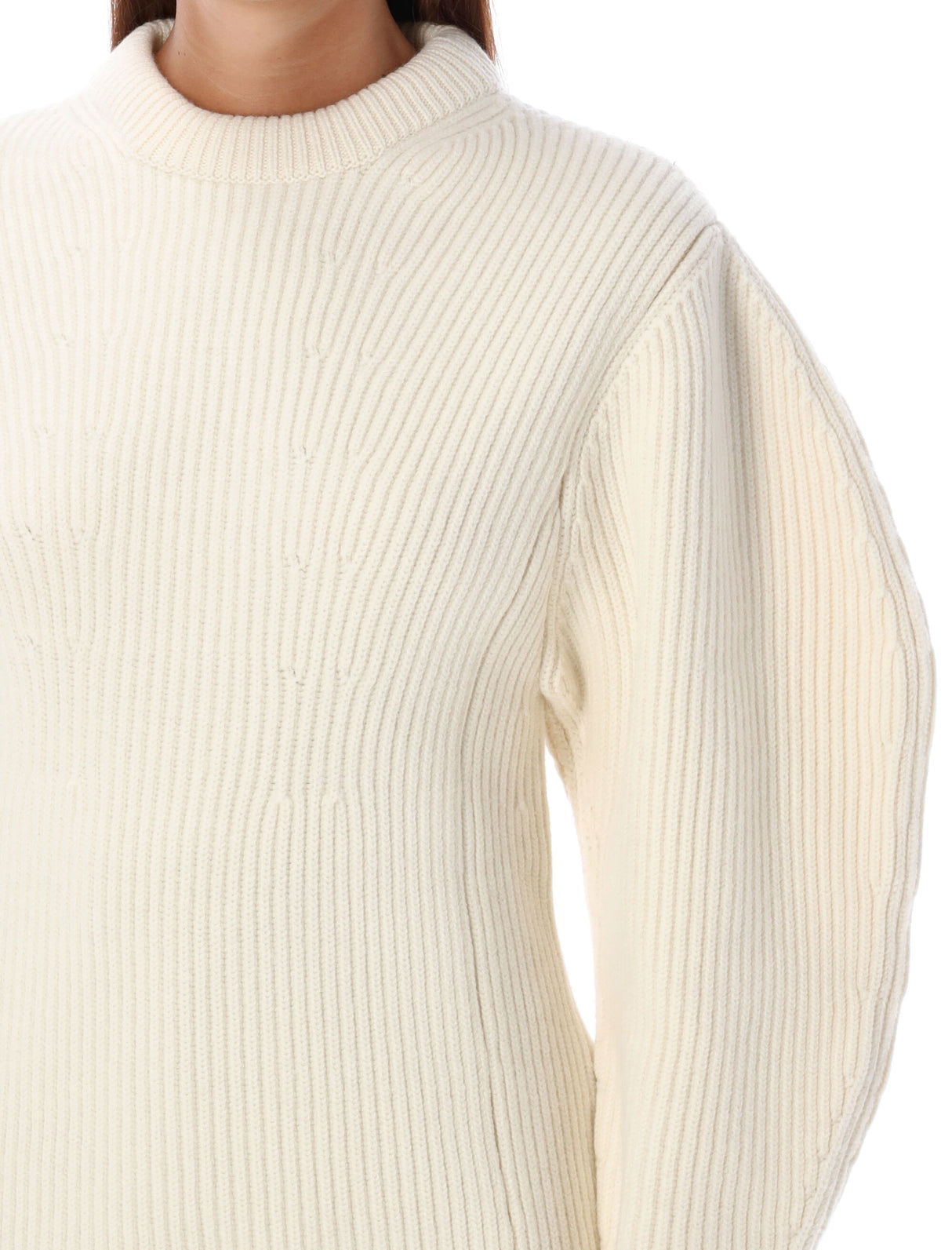 JIL SANDER Balloon Sleeve Fisherman Sweater