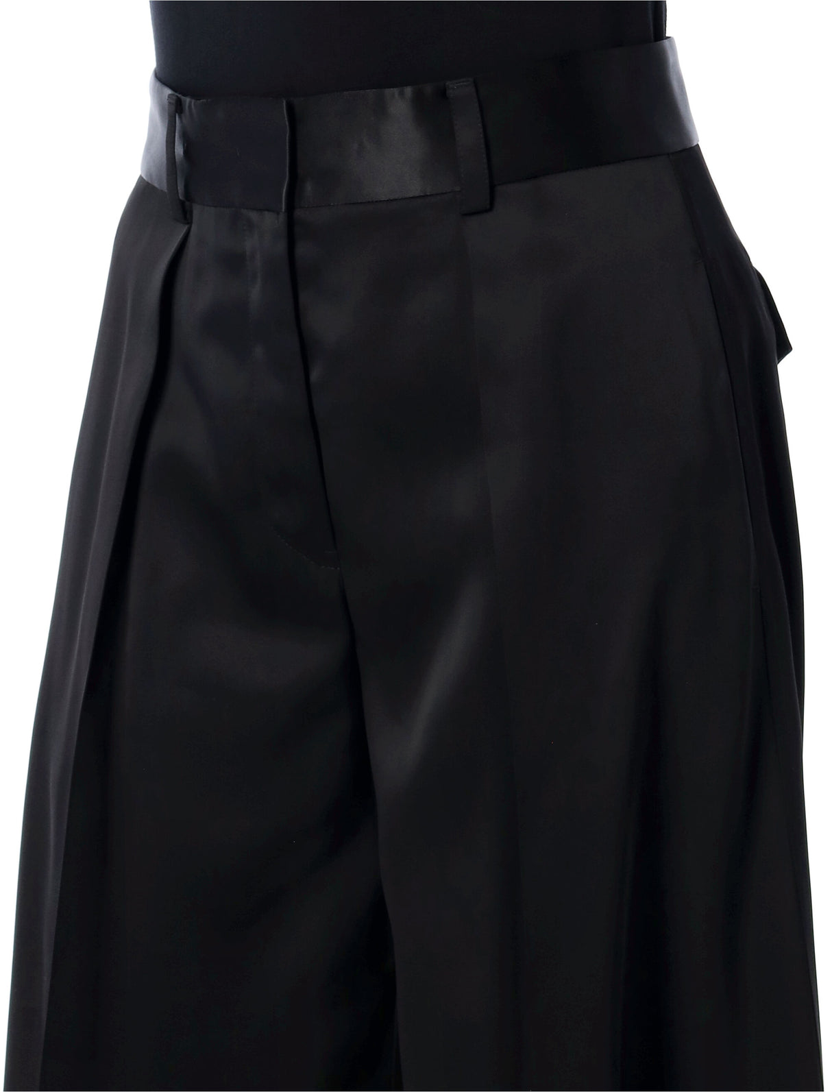 JIL SANDER Satin Palazzo Pants - Size 34