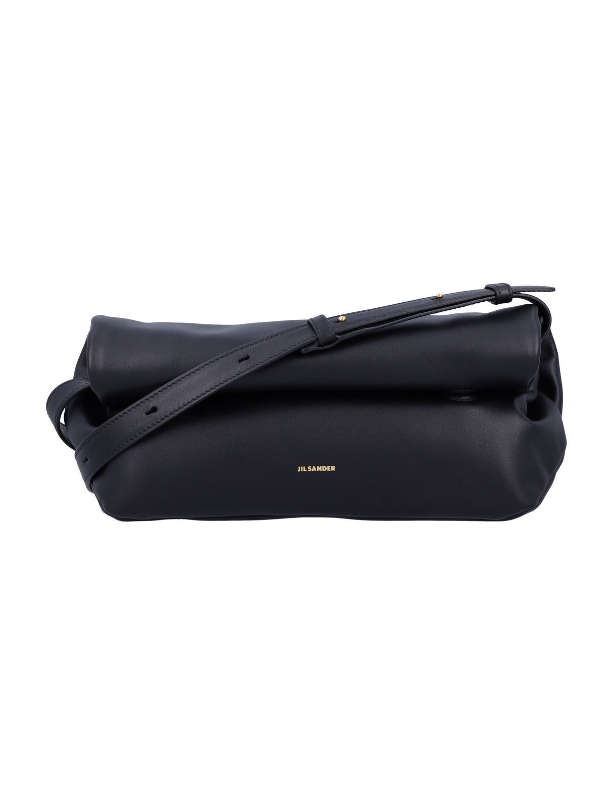 JIL SANDER Mini Leather Roll-Up Shoulder Handbag