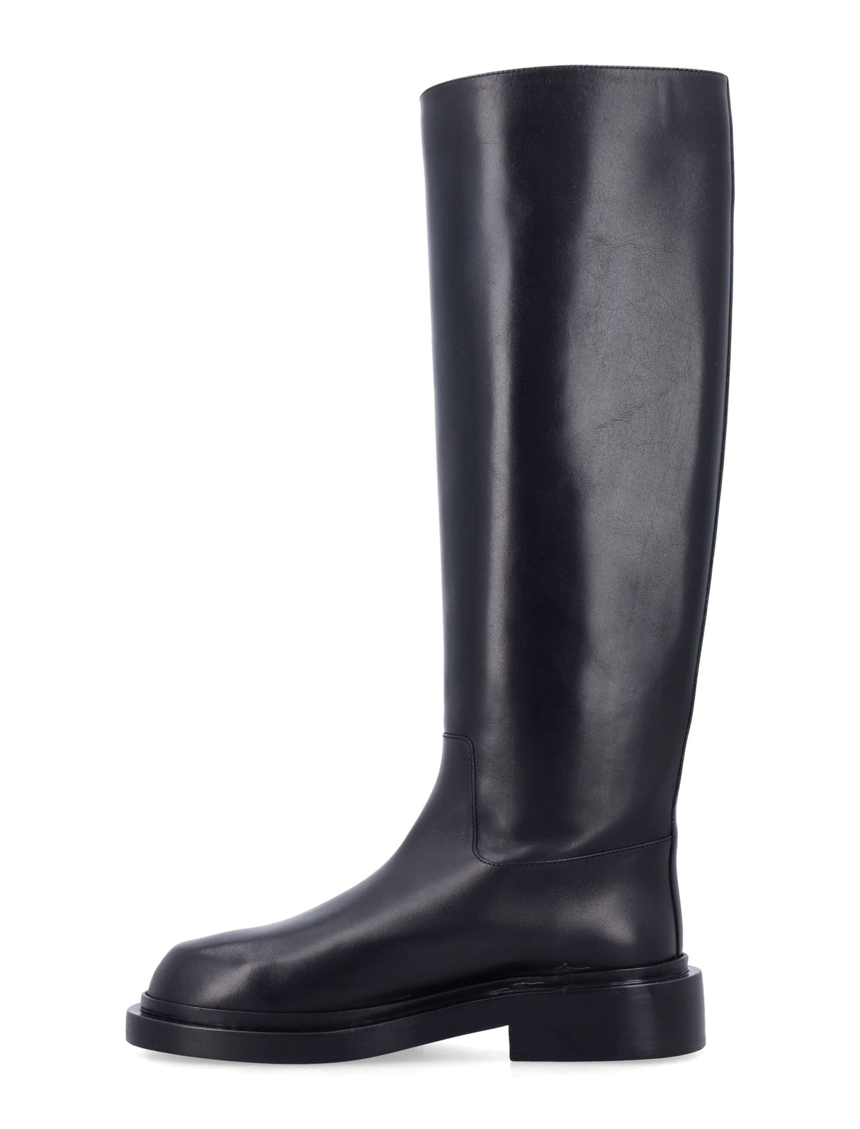 JIL SANDER Knee-High Smooth Leather Tubular Boots