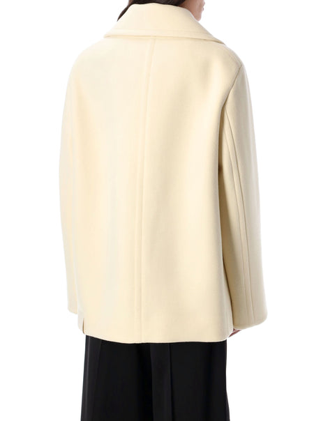 JIL SANDER Double-Breasted Felted Wool Jacket - Size S