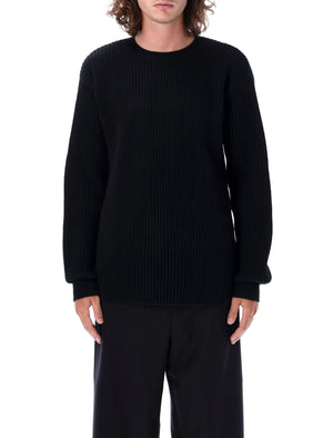 JIL SANDER Classic Ribbed Wool Sweater - Crew Neck Long Sleeve