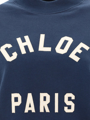 CHLOÉ Blue Cotton Sweatshirt