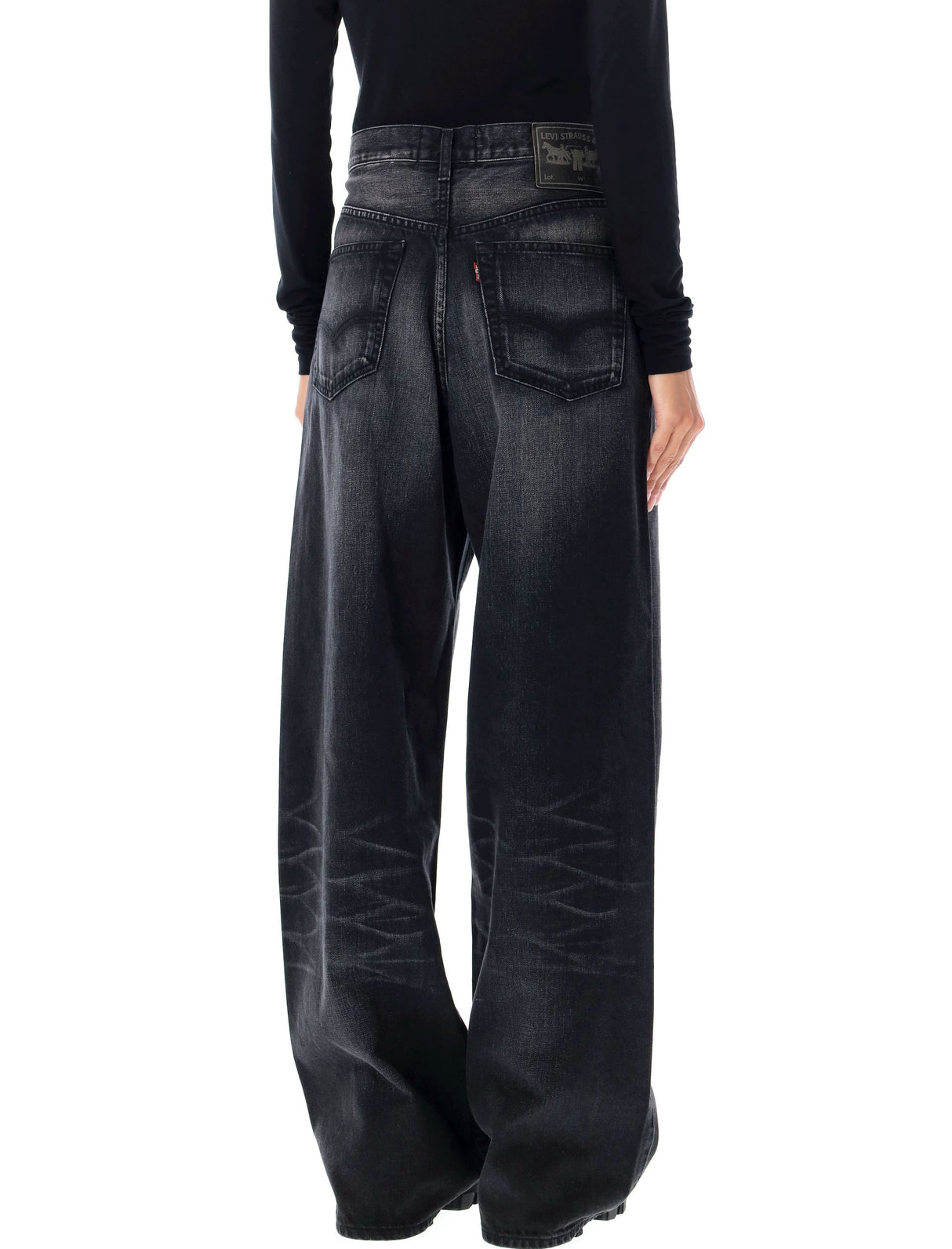 JUNYA WATANABE High-Waisted Oversized Wide-Leg Denim Pants