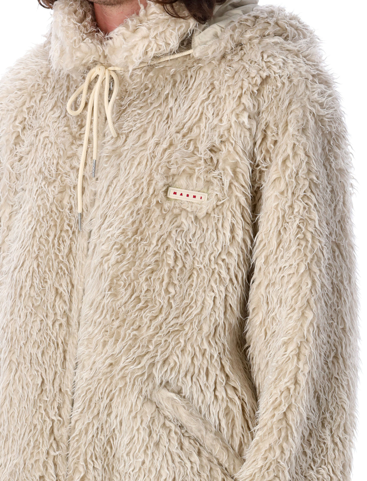 MARNI Plush Teddy Hooded Jacket - Size 50