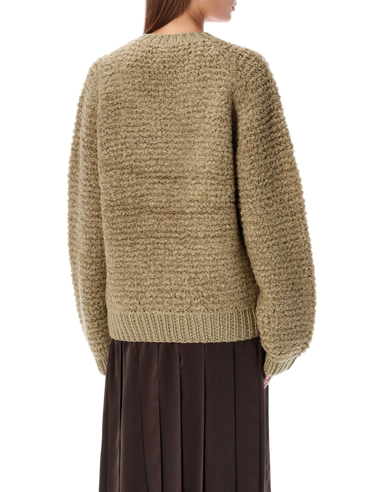 JW ANDERSON Textured Knit V-Neck Sweater - Relaxed Fit, Size S