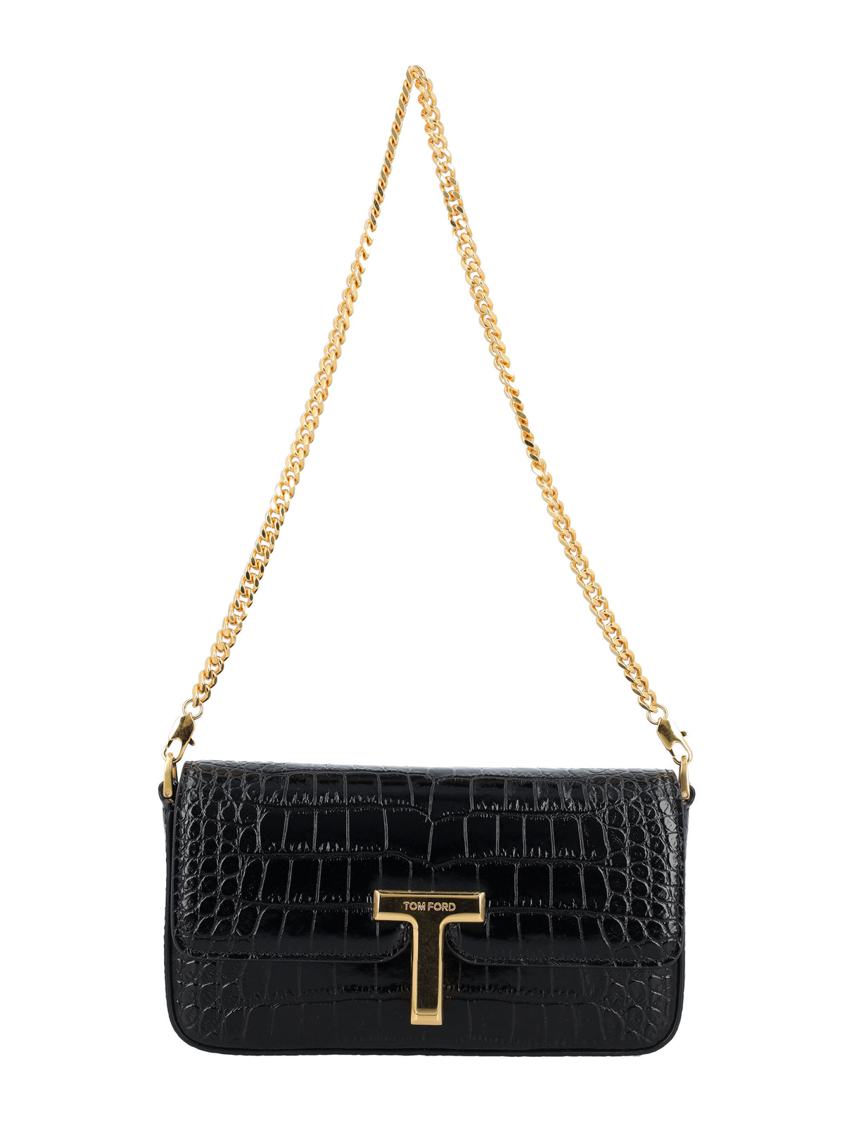 TOM FORD Elegant Wallis Mini Handbag with Croc-Embossed Leather