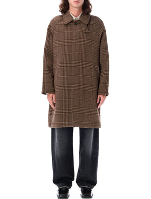 MFPEN Oversized Brown Checkered Wool-Blend Jacket - Men's Size L