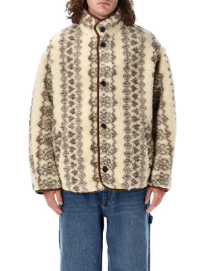 ISABEL MARANT Ecru & Brown Shearling Teddy Jacket