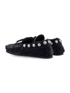 ISABEL MARANT Chic Shearling-Lined Suede Loafers