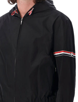 THOM BROWNE Men's Hooded Zip Jacket - Size 3