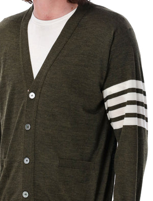 THOM BROWNE Eco-Conscious Classic V-Neck Cardigan