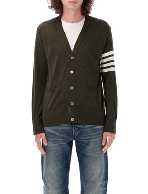 THOM BROWNE Eco-Conscious Classic V-Neck Cardigan