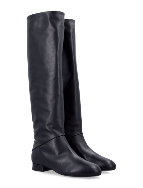 BY FAR Knee-High Premium Leather Boots