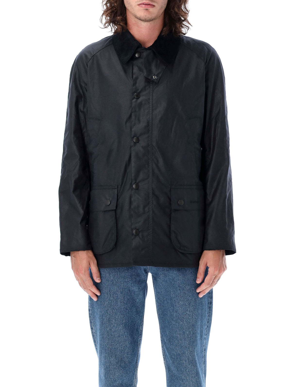 BARBOUR Ashby Navy Waxed Jacket