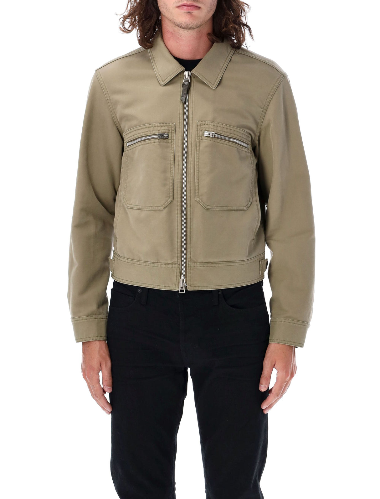 TOM FORD Satin Cotton Bomber Jacket