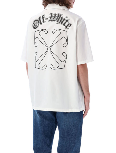 OFF-WHITE Gothic Arrow Relaxed Bowling Shirt