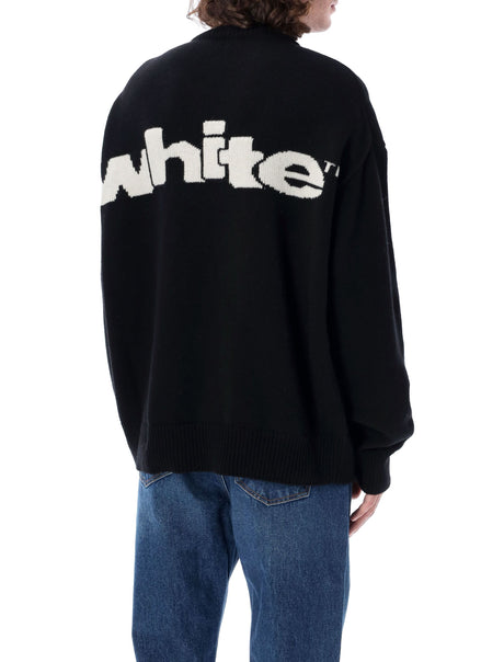 OFF-WHITE Contemporary Logo-Intarsia Knit Sweater