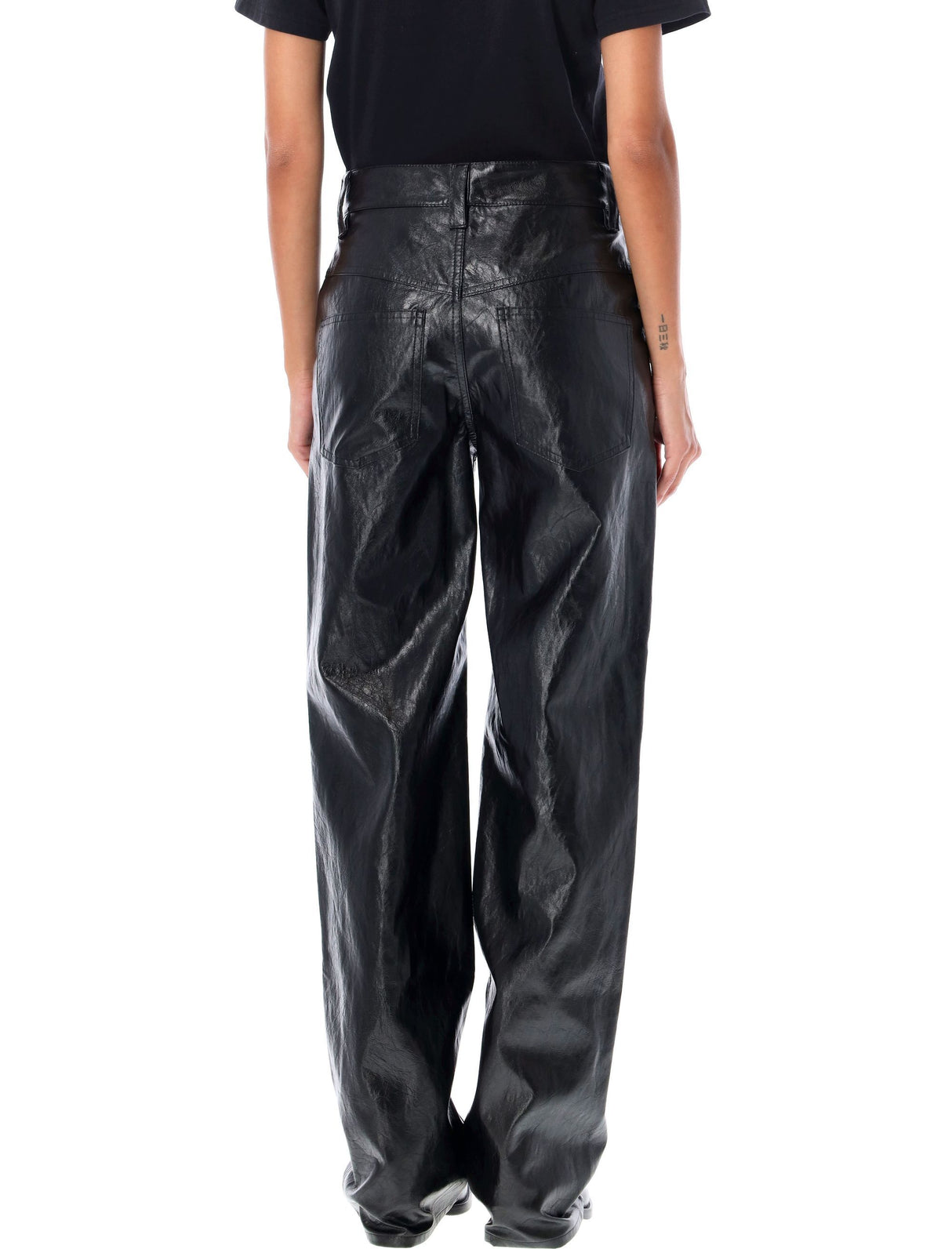 ISABEL MARANT ETOILE Lustrous High-Waist Wide-Leg Pants