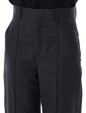 ISABEL MARANT Elegant Plaid Cropped Wool-Blend Pants