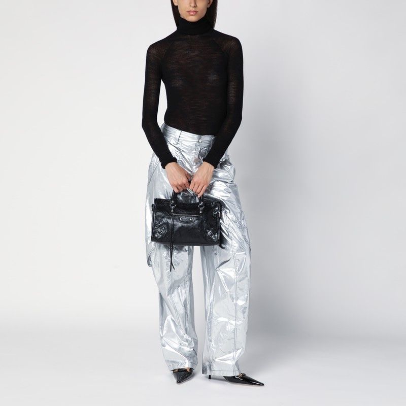 ISABEL MARANT Luminous Silver Cargo Trousers