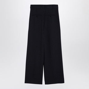 ISABEL MARANT Midnight Blue Wide Pinstripe Trousers