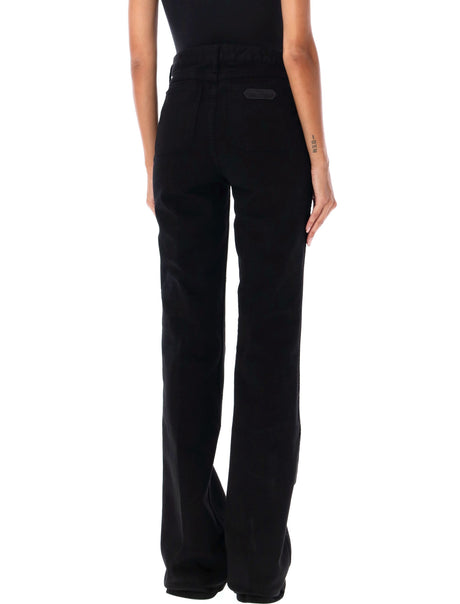 TOM FORD High-Waisted Flare Leg Jeans in Black