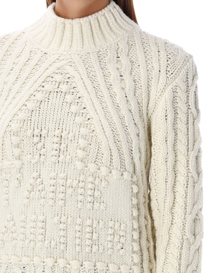 JEAN PAUL GAULTIER Regular Fit Cable-Knit Sweater - Women’s Size S