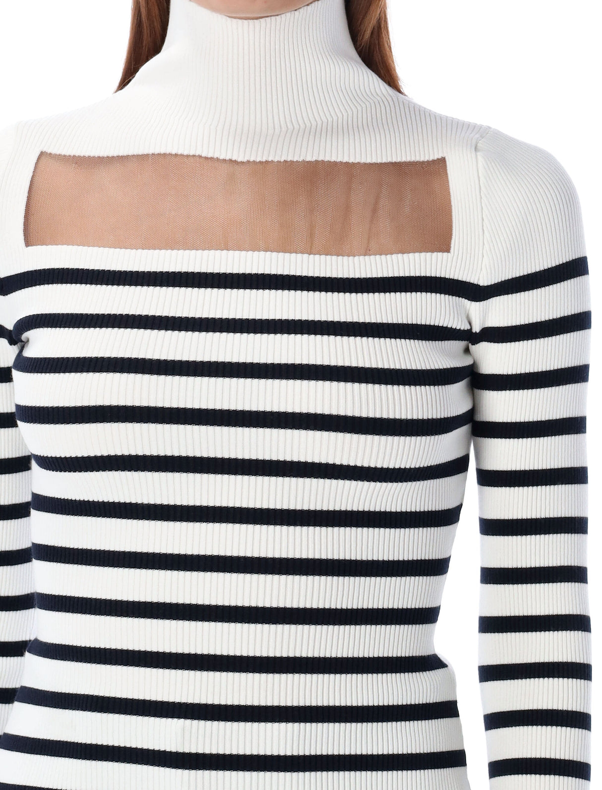 JEAN PAUL GAULTIER Nautical-Inspired Ribbed Turtleneck Sweater