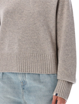 EXTREME CASHMERE Luxury Cashmere Crewneck Sweater - Moss Grey Beige