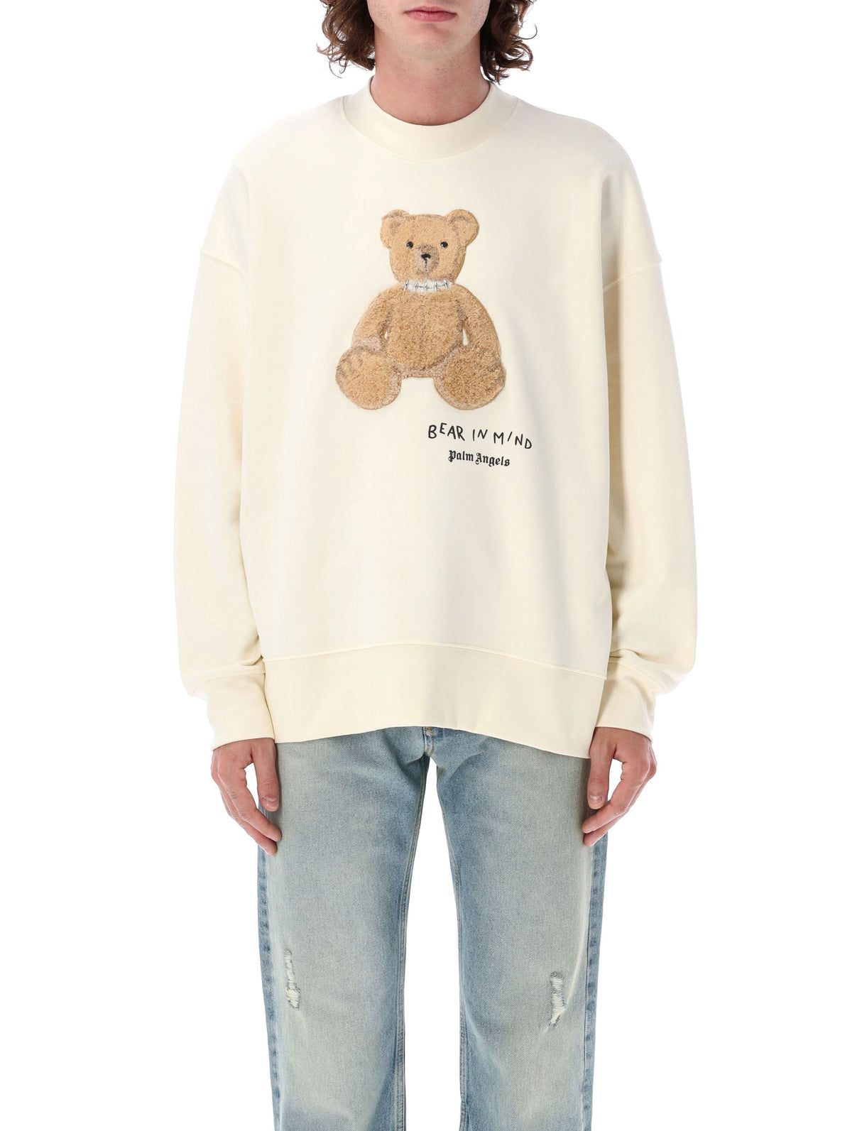 PALM ANGELS Bear in Mind Crew Neck Sweatshirt - Size L