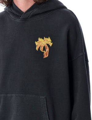 PALM ANGELS Flaming Palm Cotton Hoodie