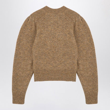 ISABEL MARANT ETOILE High Collar Honey-Colored Alpaca-Blend Jumper