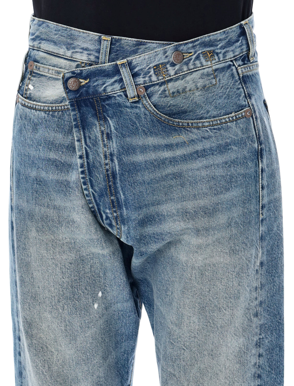 Quần Jeans Đắp Chéo