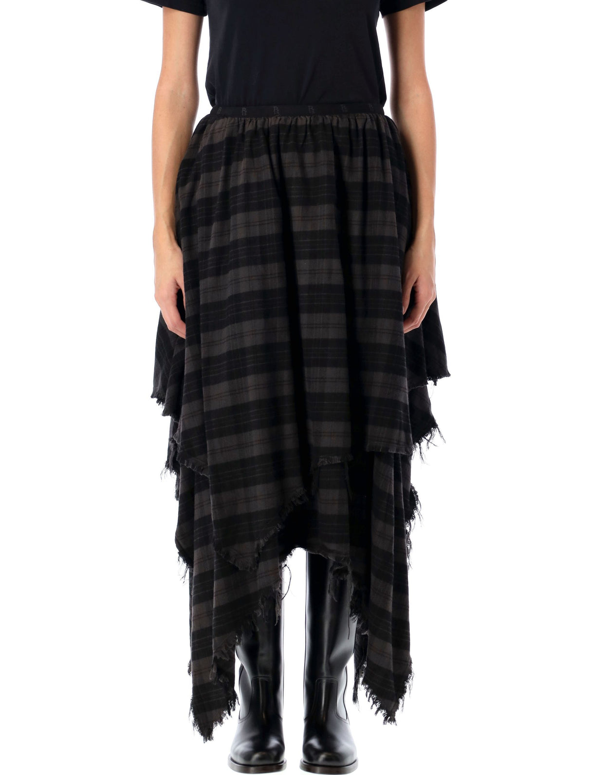 R13 Asymmetrical Midi Handkerchief Skirt - Size S