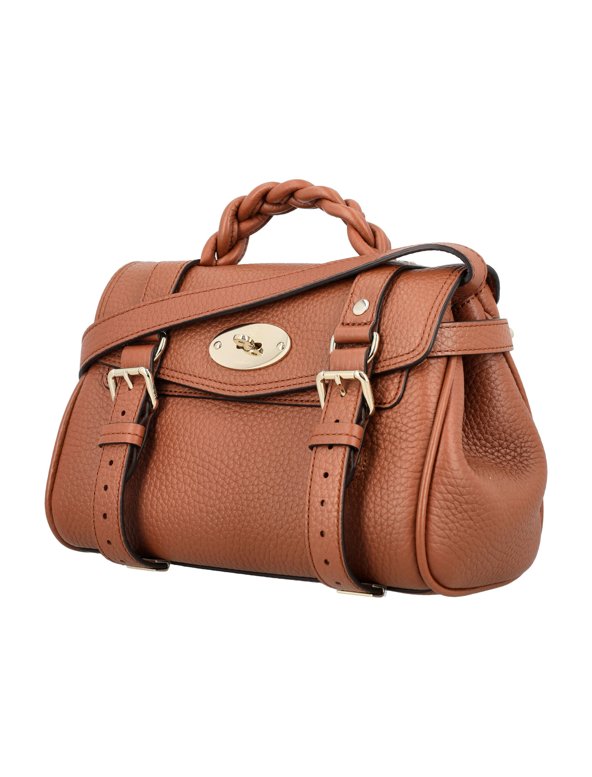 MULBERRY Mini Alexa Classic Leather Shoulder Bag - 22x17x10 cm