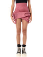 RICK OWENS High-Waisted Draped Mini Skirt - Size 40